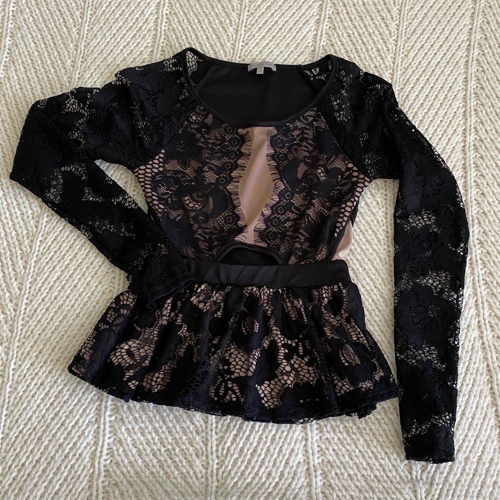 Lace long sleeve shirt